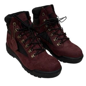 NWOB Timberland 6-Inch Field Boot Burgundy Men's Sz 9 A5W79 Waterproof Casual